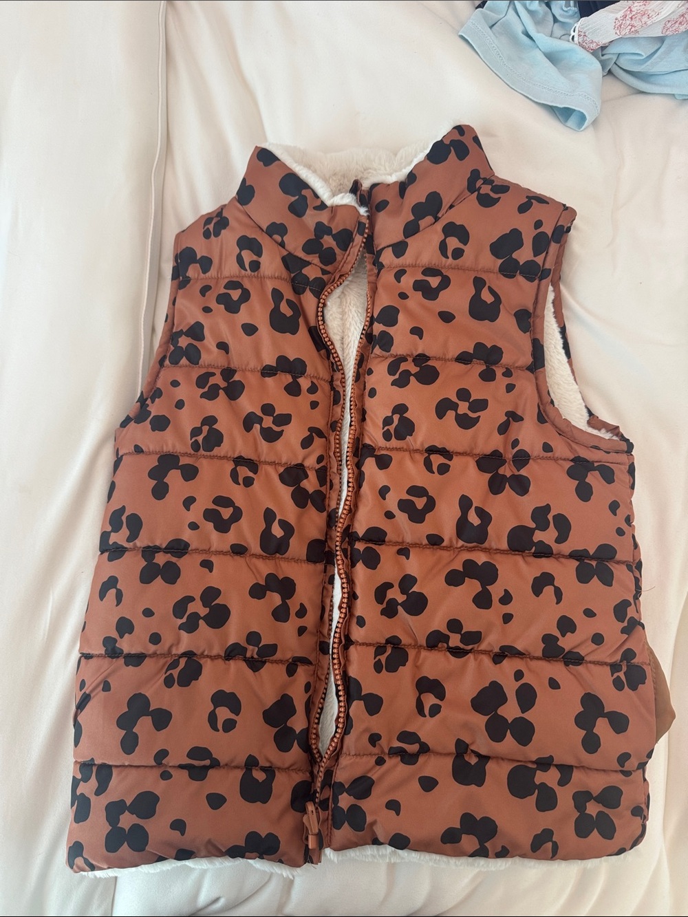 Derek Heart Brown Leopard Print Puffer Vest for Kids